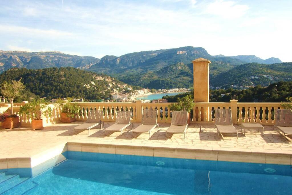 Apartamento En El Puerto De Soller Con Gran Terraza Privada Y Vistas Al Mar. Piscina Comunitaria. Localizado En Un Zona Tranquila Y Muy Soleada. Wifi Gratis Disponible. Parking. Екстериор снимка